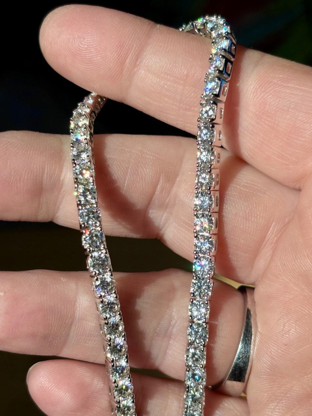 The “Ultimate” Moissanite tennis bracelet in sterling or Argentium silver! - Picture 5 of 16